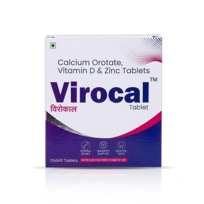 Virocal - Calcium Orotate Tablets with Vitamin D3 & Zinc (30 Tablets )