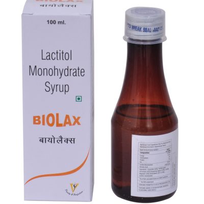 Biolax Lactitol Monohydrate Syrup for Gentle Constipation Relief 150 ml (Pack of 2)